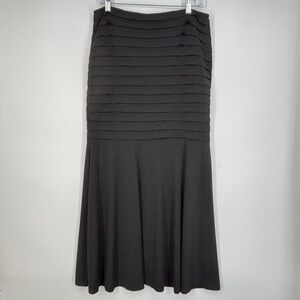 Expo New York Womens Size 10 Strapless Dress Black Pleated Top Vintage Poly Span